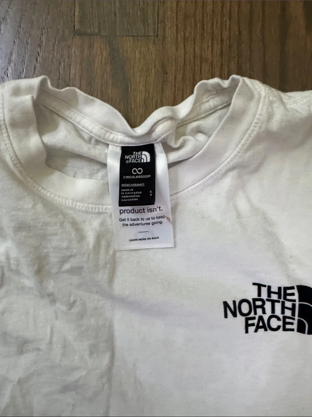 The North Face Men’s White Short-Sleeve Logo Tee with Black Graphic